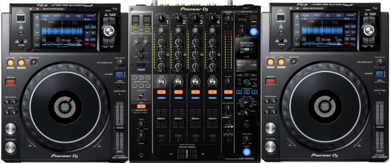 Pioneer XDJ-1000MK2 Pair + DJM-900NXS Mixer (Coffin)