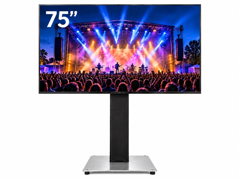 75-inch 4K TV with Truss, Base and Skirt