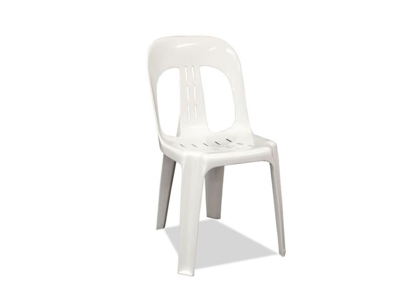 Catalogue illustration of Plastic Chairs "Barrow" White, stackable