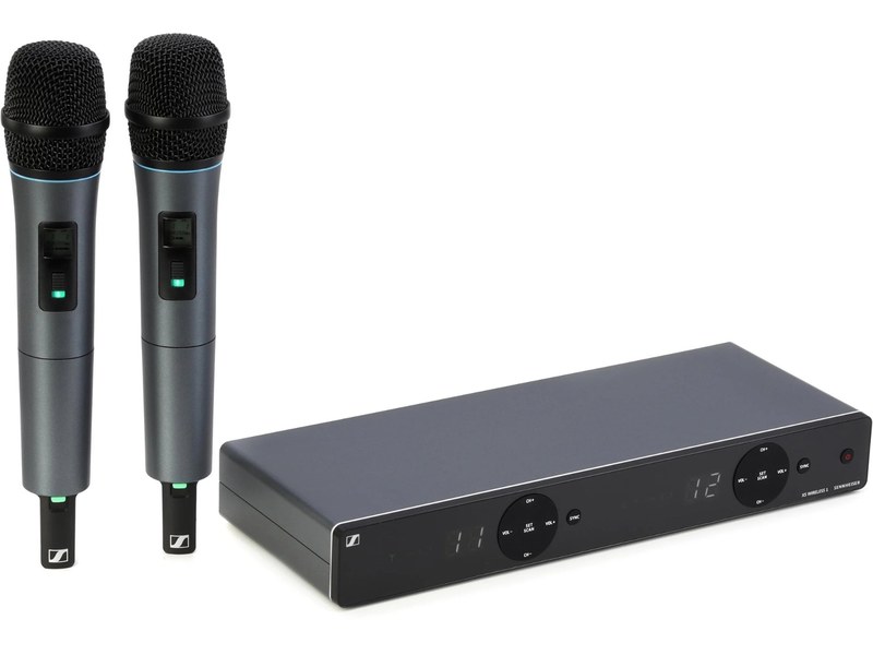 Catalogue illustration of Sennheiser XSW 1 Dual Wireless Microphone System